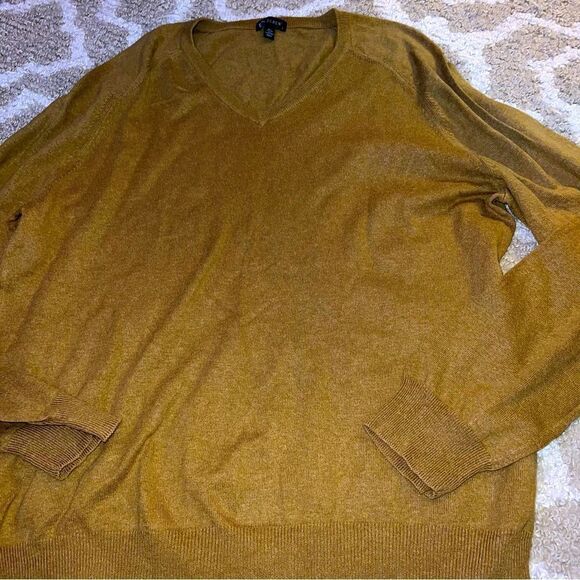 J Crew mustard color sweater size L - Picture 1 of 6